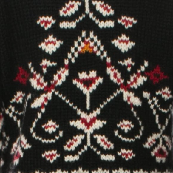 ULLA JOHNSON Fair Isle Alpaca V-neck Cardigan Sweater - Picture 5 of 12